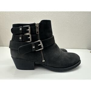 Axxiom Womens Boots Size 9.5 M Chelsea Black Ankle Booties Buckle